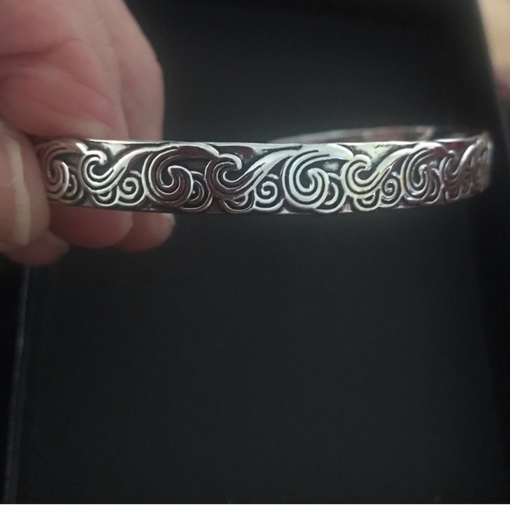 Sterling Silver Scroll Pattern Cuff Bracelet